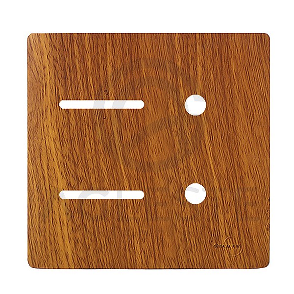 PLACA P/ 2 TECLAS + 2 FUROS COM SUPORTE  4X4 - NOVARA CUMARU