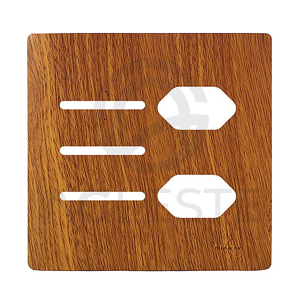 PLACA P/ 3 INTERRUPTORES + 2 TOMADAS COM SUPORTE 4X4 - DICOM