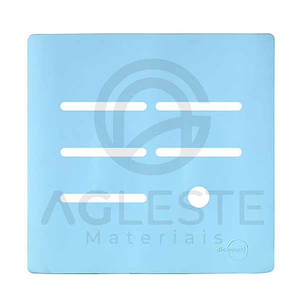 PLACA P/ 5 INTERRUPTORES + FURO  4X4 - NOVARA AZUL CELESTE