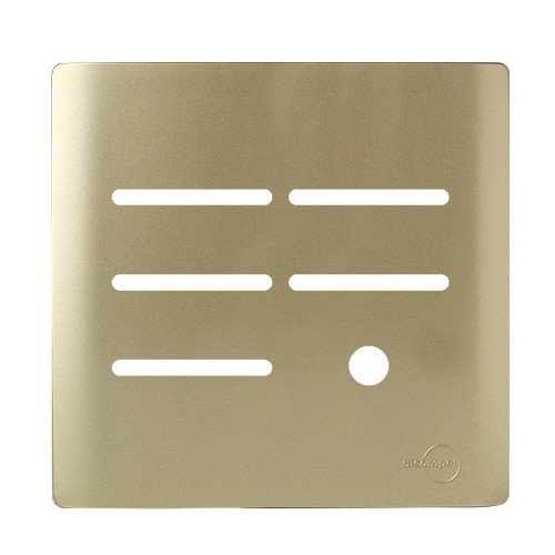 PLACA P/ 5 INTERRUPTORES + FURO COM SUPORTE 4X4 - NOVARA DOURADO