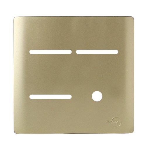 PLACA P/ 3 INTERRUPTORES + FURO 4X4 - DICOMPEL NOVARA DOURADO
