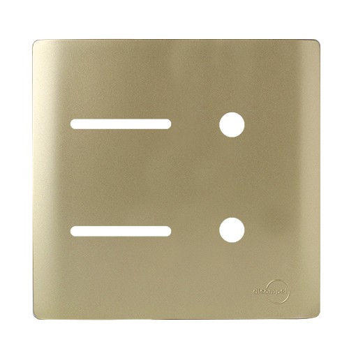 PLACA P/ 2 INTERRUPTORES + 2 FUROS 4X4 - DICOMPEL NOVARA DOURADO
