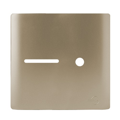 PLACA P/ 1 INTERRUPTOR + FURO  4X4 - DICOMPEL NOVARA DOURADO