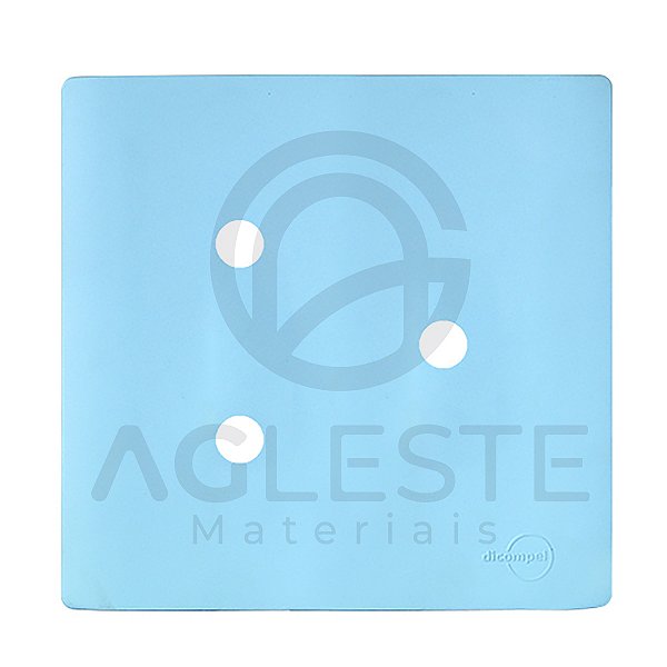 PLACA P/ 3 FUROS   4X4 - NOVARA AZUL CELESTE