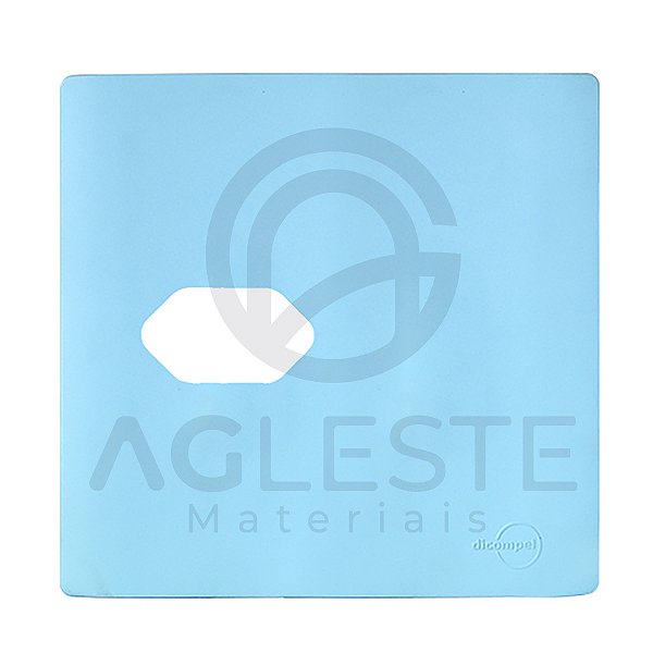 PLACA P/ 1 TOMADA HORIZONTAL 4X4 - NOVARA AZUL CELESTE