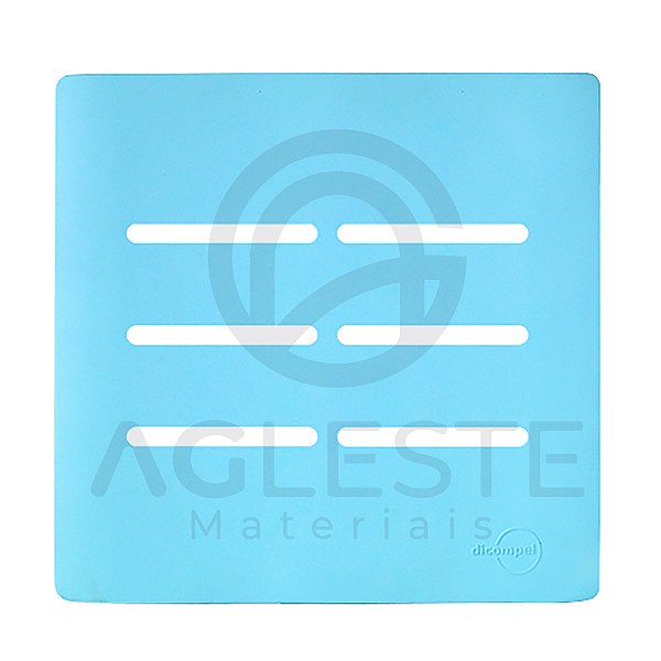 PLACA P/ 6 INTERRUPTORES 4X4 - NOVARA AZUL CELESTE