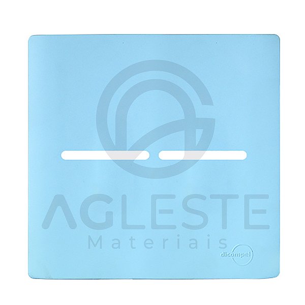 PLACA P/ 2 INTERRUPTORES  4X4 - NOVARA AZUL CELESTE