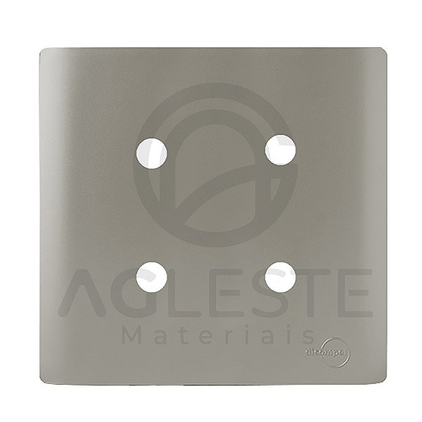PLACA P/ 4 FUROS COM SUPORTE  4X4 - DICOMPEL NOVARA  AÇO
