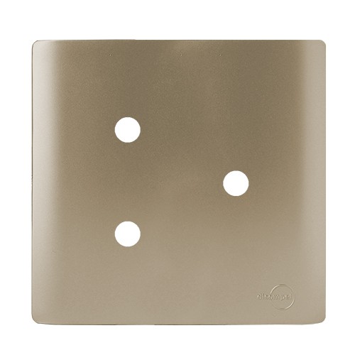 PLACA P/ 3 FUROS COM SUPORTE  4X4 - NOVARA CHAMPANHE