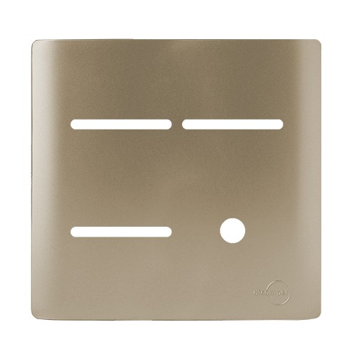 PLACA P/ 3 INTERRUPTORES + FURO COM SUPORTE 4X4 - NOVARA CHAMPANHE