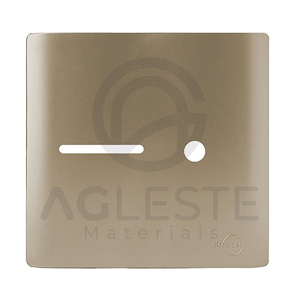 PLACA P/ 1 TECLA + 1 FURO  4X4 - NOVARA  CHAMPANHE