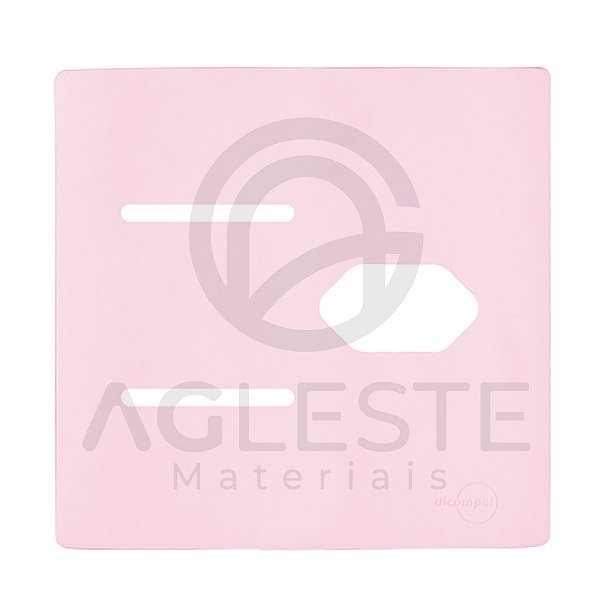 PLACA P/ 2 TECLAS + TOMADA COM SUPORTE 4X4 - NOVARA PÉTALA