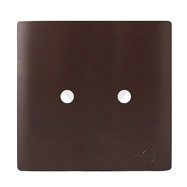 PLACA FURO DUPLO COM SUPORTE 4X4 - DICOMPEL NOVARA MARROM .F