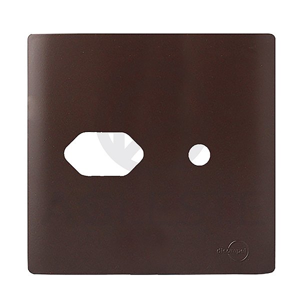 PLACA P/ 1 TOMADA + FURO COM SUPORTE 4X4 - DICOMPEL NOVARA M