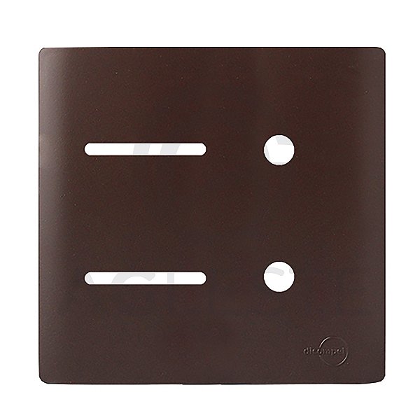 PLACA P/ 2 TECLAS + 2 FUROS C/SUPORTE  4X4 -NOVARA MARROM .F