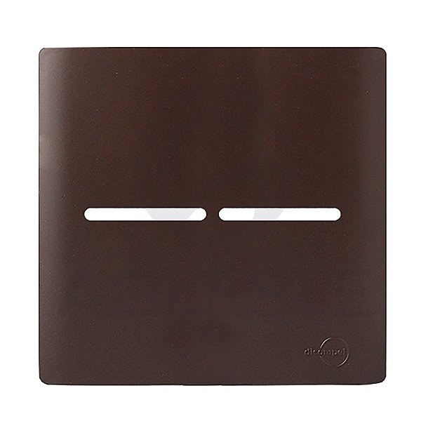 PLACA P/ 2 TECLAS HORI. COM SUPORTE 4X4 - NOVARA MARROM.F