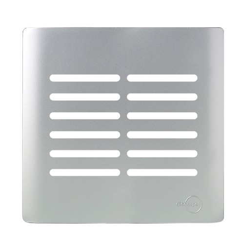 PLACA P/ 12 INTERRUPTORES COM SUPORTE 4X4 - DICOMPEL NOVARA PRATA
