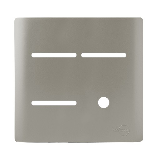 PLACA P/ 3 INTERRUPTORES + FURO C/ SUPORTE 4X4 -  NOVARA AÇO