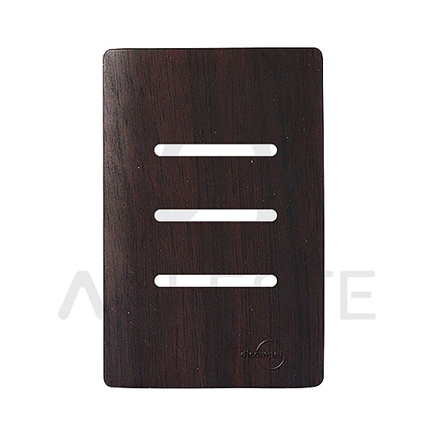 PLACA P/ 3 TECLAS HORI. COM SUPORTE 4X2 - NOVARA TABACO