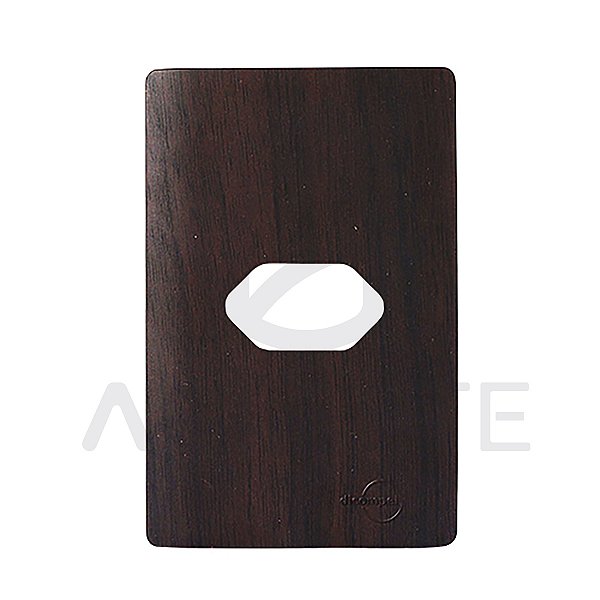 PLACA P/ 1 TOMADA HORIZONTAL COM SUPORTE 4X2 - NOVAVA TABACO