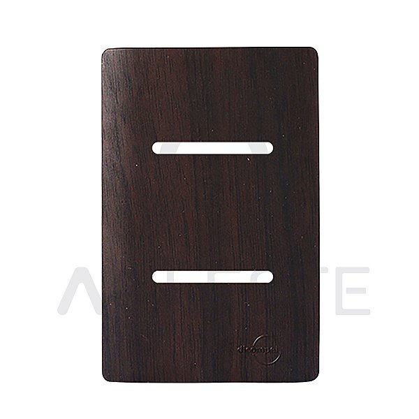 PLACA P/ 2 TECLAS HORIZONTAIS C/SUPORTE 4X2 - NOVARA TABACO