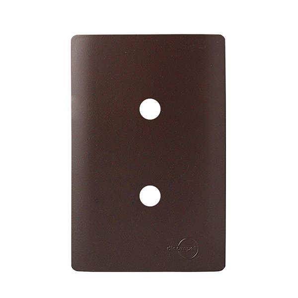 PLACA FURO DUPLO COM SUPORTE 4X2 - DICOMPEL NOVARA MARROM FO