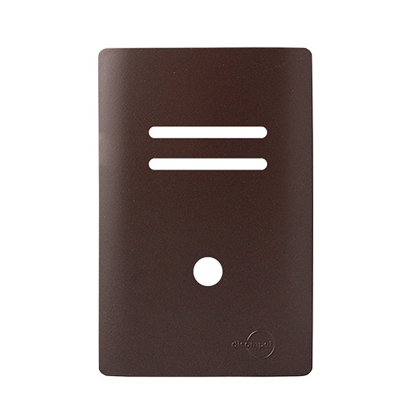 PLACA P/ 2 INTERRUPTORES + FURO 4X2 - NOVARA MARROM FOSCO