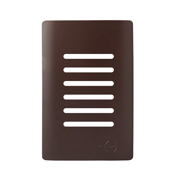 PLACA P/ 6 TECLAS COM SUPORTE (ESPECIAL)4X2-NOVARA MARROM .F