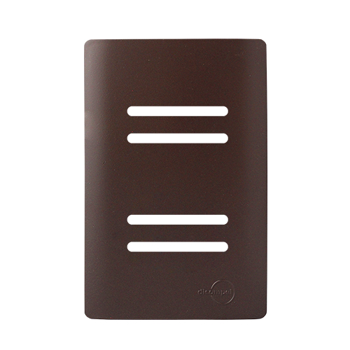 PLACA 4 TECLAS HORI.C/SUPORTE (ESPECIAL)4X2 NOVARA MARROM .F
