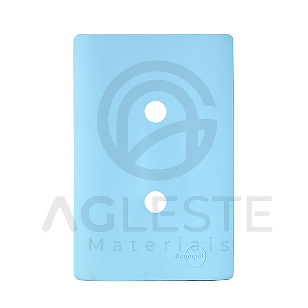PLACA FURO DUPLO COM SUPORTE 4X2 - DICOMPEL NOVARA CELESTE