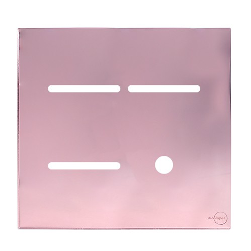 PLACA P/ 3 INTERRUPTORES + FURO COM SUPORTE 4X4-NOVARA GLASS OURO ROSE
