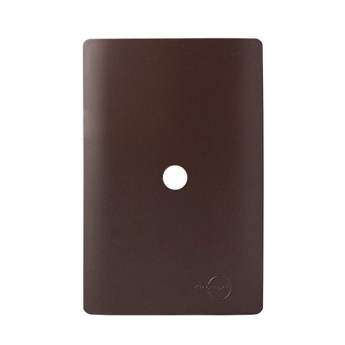 PLACA FURO COM SUPORTE 4X2 - DICOMPEL NOVARA MARROM  FOSCO