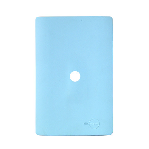 PLACA FURO COM SUPORTE 4X2 - DICOMPEL NOVARA AZULCELESTE