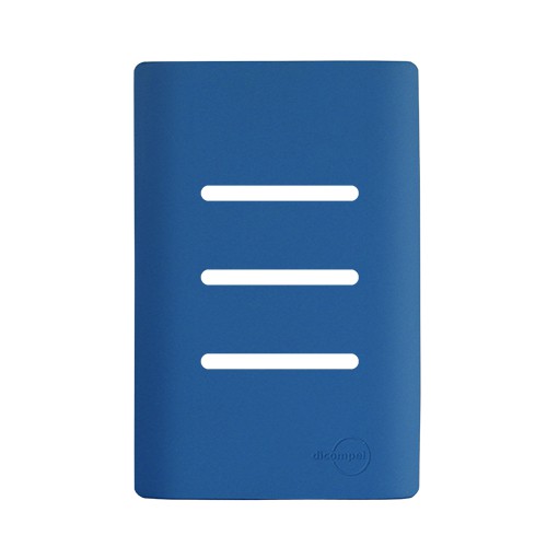 PLACA P/ 3 INTERRUPTORES HORIZONTAL COM SUPORTE 4X2 - NOVARA AZUL FOSCO