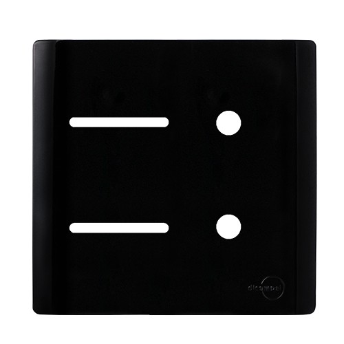 PLACA P/ 2 INTERRUPTORES + 2 FUROS 4X4 - NOVARA PRETO BRILHANTE