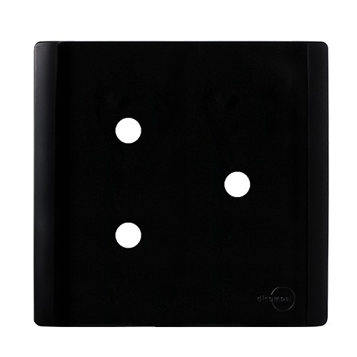 PLACA P/ 3 FUROS COM SUPORTE 4X4 - NOVARA PRETO BRILHANTE