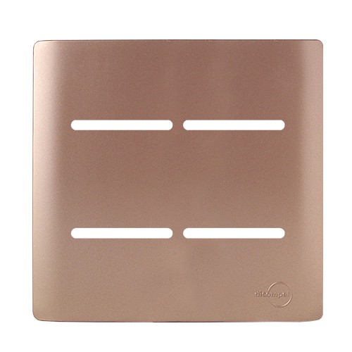PLACA P/ 4 INTERRUPTORES COM SUPORTE 4X4 - NOVARA OURO ROSE