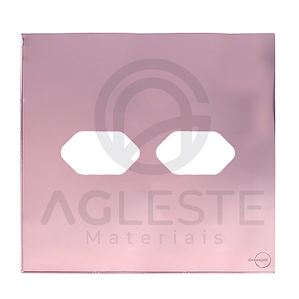 PLACA P/ 2 TOMADAS HORIZONTAL COM SUPORTE 4X4 - DICOMPEL NOV