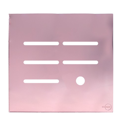 PLACA P/ 5 TECLAS + FURO C/ SUP  4X4-NOVARA GLASS OURO ROSE