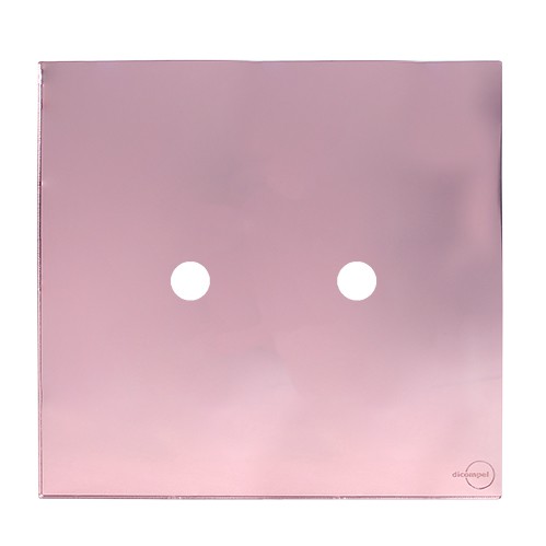 PLACA COM 2 FUROS COM SUPORTE 4X4 - NOVARA GLASS OURO ROSE