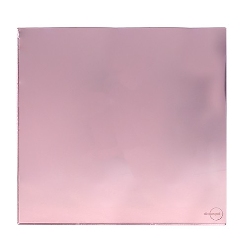 PLACA CEGA COM SUPORTE 4X4 - DICOMPEL NOVARA GLASS OURO ROSE