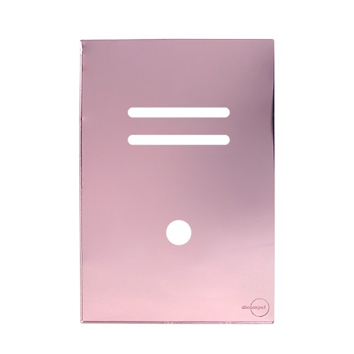 PLACA P/ 2 INTERRUPTORES + FURO COM SUPORTE 4X2 - NOVARA GLASS OURO ROSE