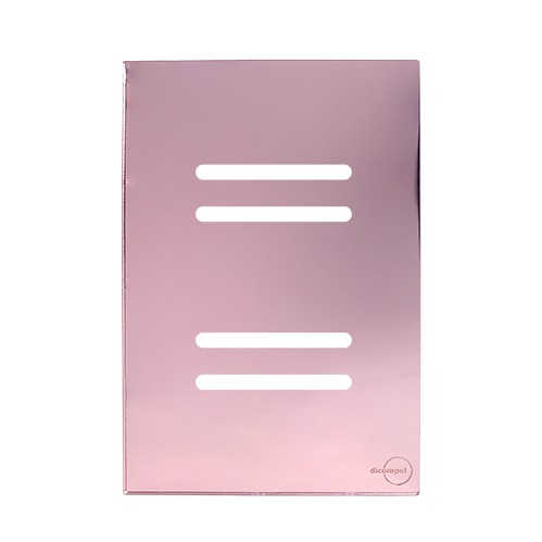 PLACA P/ 4 INTERRUPTORES C/ SUPORTE (ESPECIAL) 4X2 - NOVARA GLASS OURO ROSE