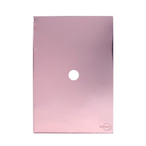 PLACA FURO COM SUPORTE 4X2 - DICOMPEL NOVARA GLASS OURO ROSE