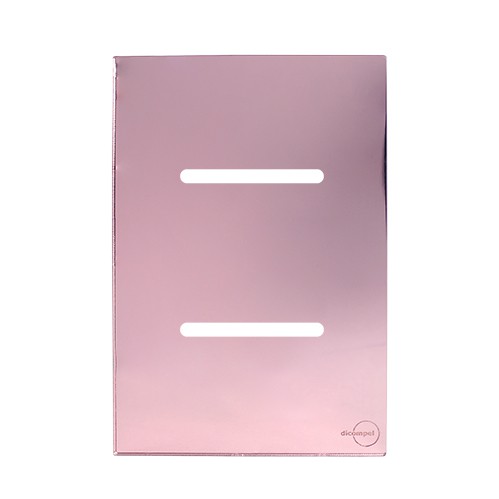 PLACA P/ 2 TECLAS HORIZONTAL C/ SUPORTE 4X2 - NOVARA GLASS OURO ROSE