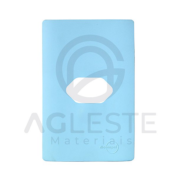 PLACA P/ 1 TOMADA HORIZONTAL  4X2 - NOVARA AZUL CELESTE