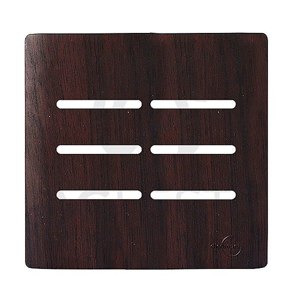 PLACA P/ 6 TECLAS HORI. COM SUPORTE 4X4 - NOVARA TABACO