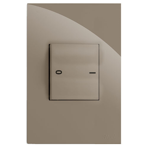 CJ INTERRUPTOR 1 TECLA DUPLA BIPOLAR PARALELO 20A 4X2 - RECTA FENDI GLOSS -  BRG11126-0FE