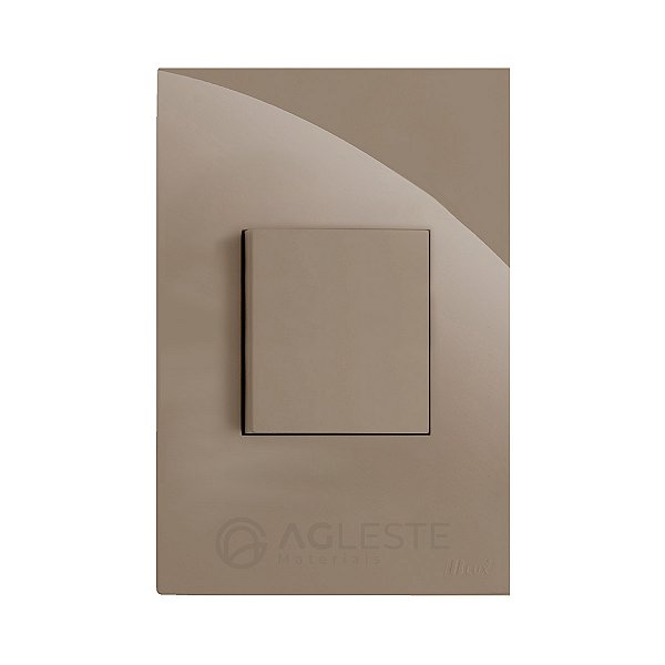 CJ INTERRUPTOR 1 TECLA DUPLA BIPOLAR PARALELO  4X2 - RECTA FENDI GLOSS -  BRG11114-7FE