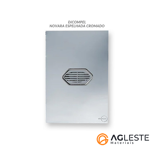 CJ CAMPAINHA CIGARRA BIVOLT (SOM)4X2 - NOVARA GLASS ESPELHADA CROMADO